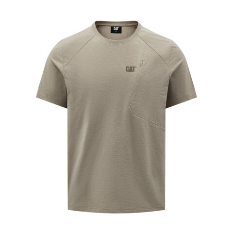 CAT Quick Dry T Shirts Men's Crew Neck