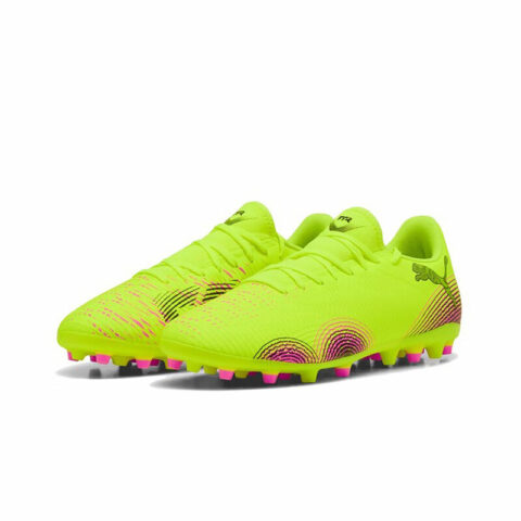 PUMA FUTURE 8 Abrasion Resistant Breathable Soccer Shoes Unisex Yellow