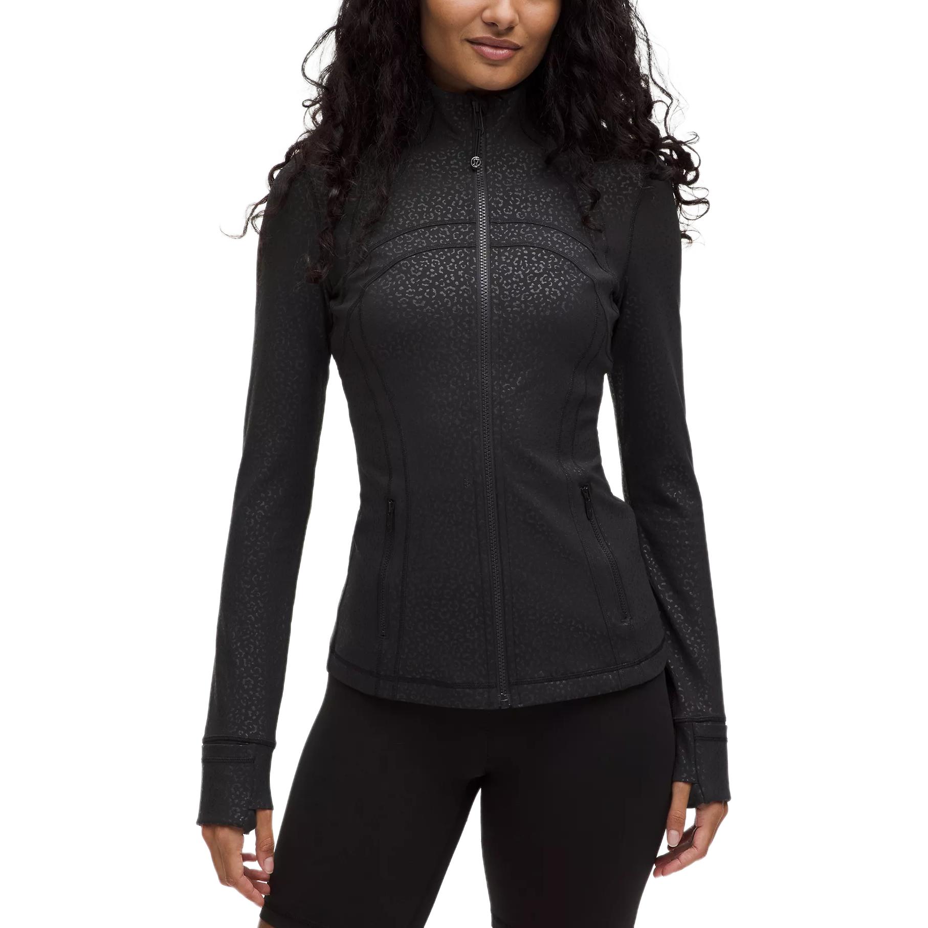 Lululemon Define SS25 Jackets & Coats Women’s Leopard Print Daisy Embossed Black