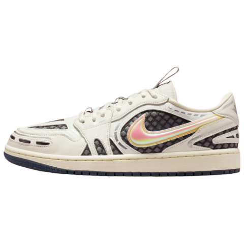 Jordan Air Jordan 1 Low top Vintage Basketball Shoes Women’s White Gray