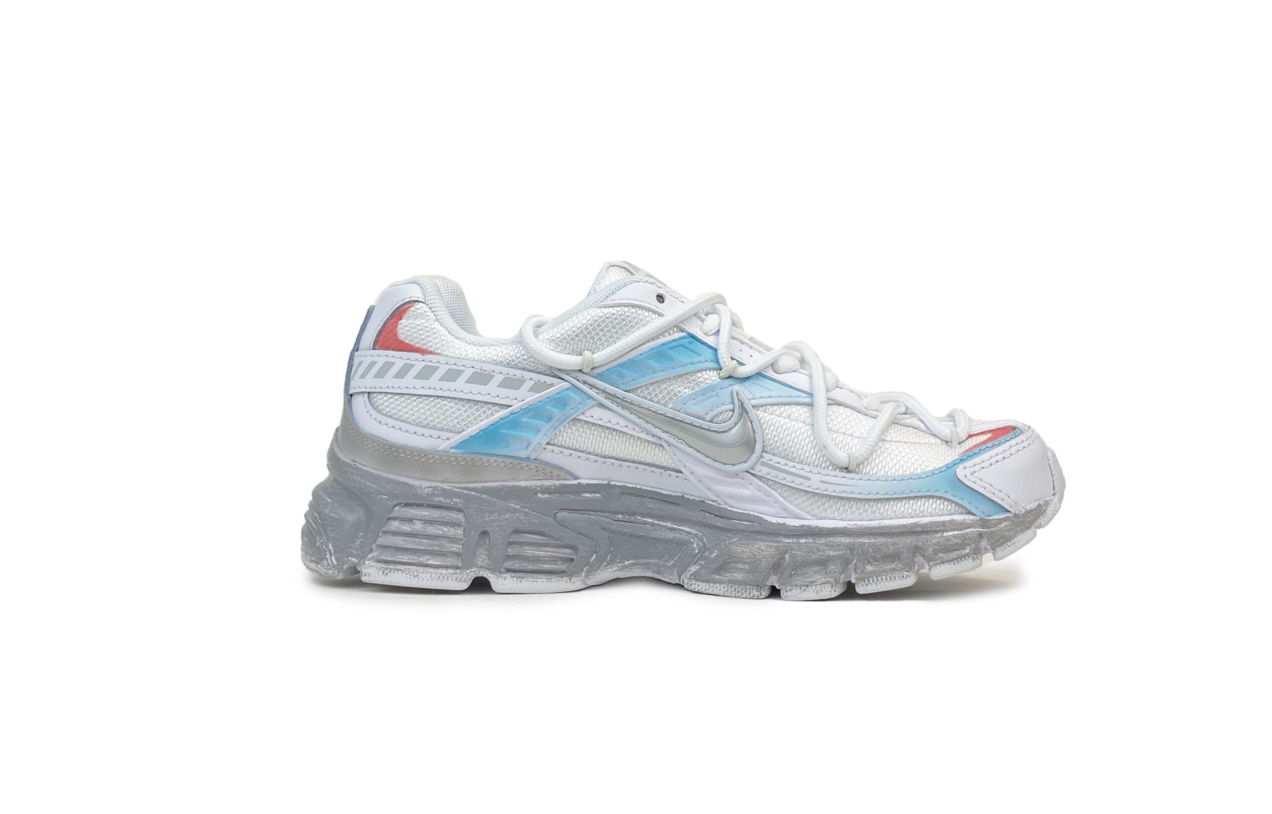 Nike Initiator Slip Resistant Abrasion Resistant Low top Casual City Commuting Running Shoes Unisex White Blue