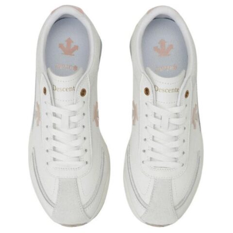 DESCENTE Cron Racer Slip Resistant Abrasion Resistant Low top Running Shoes Unisex White