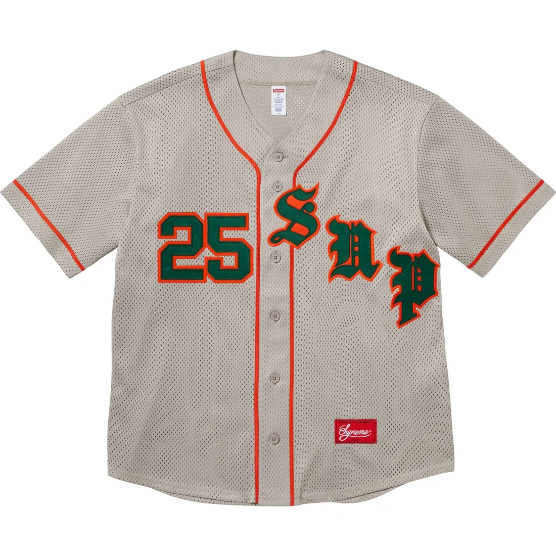 Supreme Old English «SS 25 — Light » baseball jersey