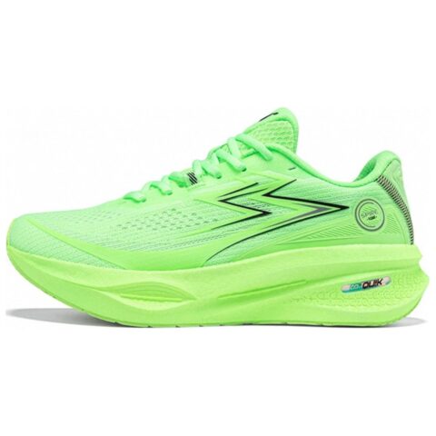 361° Cushioning, Wear Resistant Low top Casual Running Shoes Men’s Fluorescent Glossy Finish Green