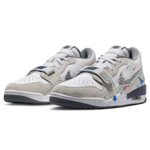 Jordan Legacy 312 Abrasion Resistant Slip Resistant Low top Vintage Basketball Shoes Men’s Gray White