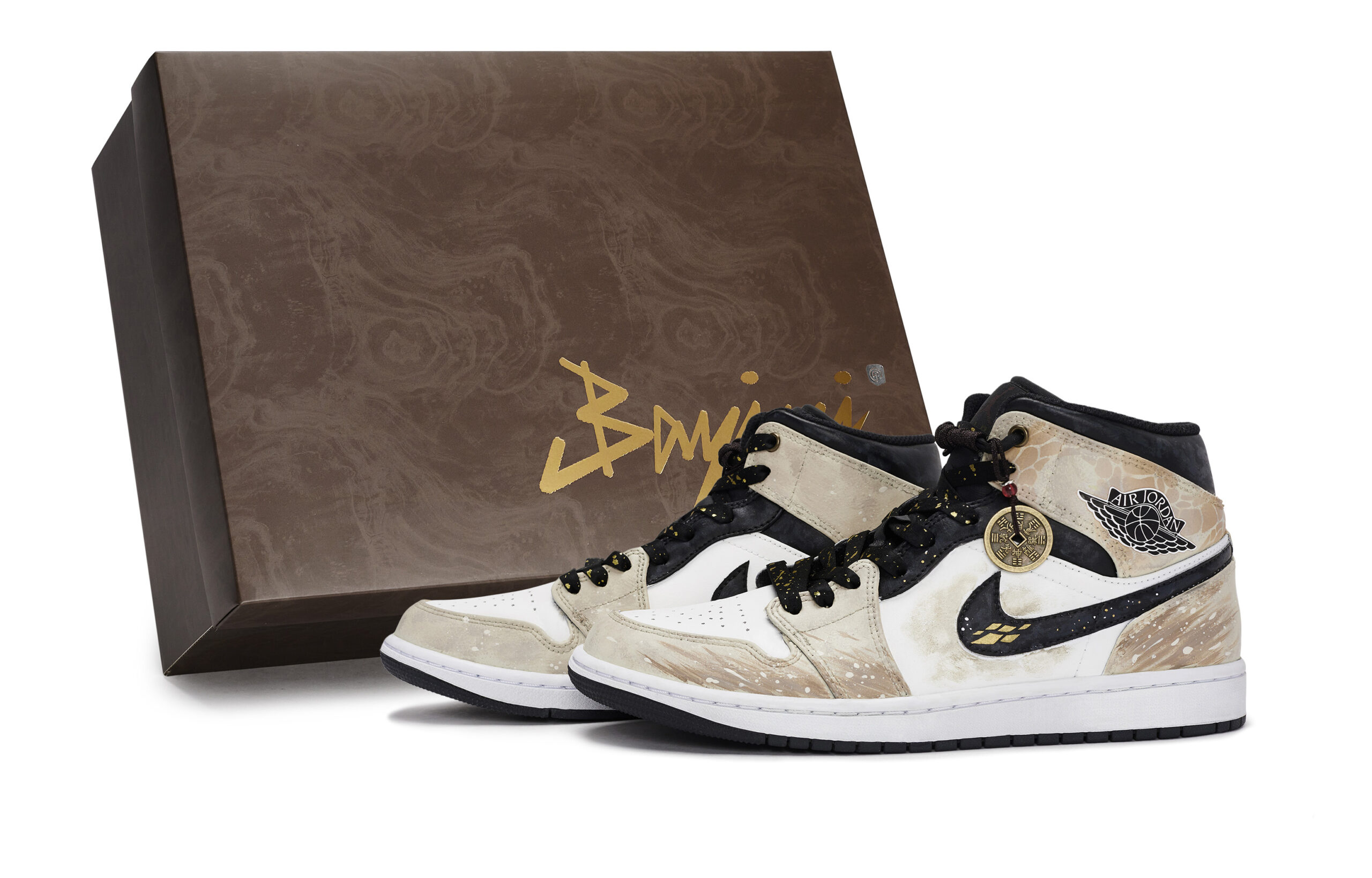 Jordan Air Jordan 1 811 Manufacturing, Copper Python Flying Sand, Cloud Traveling Across The Globe, Special Shoe Box