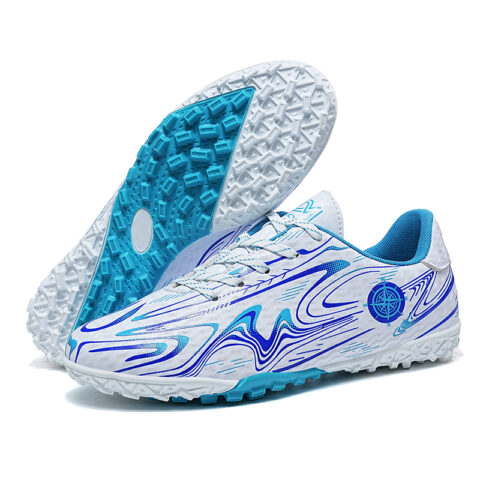 BIANSULONG FG Rubber Long Studs TF Rubber Broken Studs Cushioning Slip Resistant Abrasion Resistant Soccer Shoes Unisex