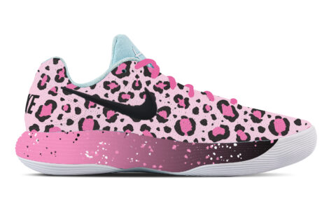 Nike Hyperdunk 2017 Rainforest Leopard Print Cushioning Coverage Support Low top Basketball Shoes Men’s Black Pink