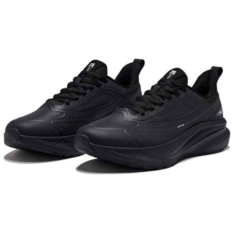 Erke Cushioning Abrasion Resistant Cushioning, Wear Resistant Low top Casual Running Shoes Men’s Jet Black