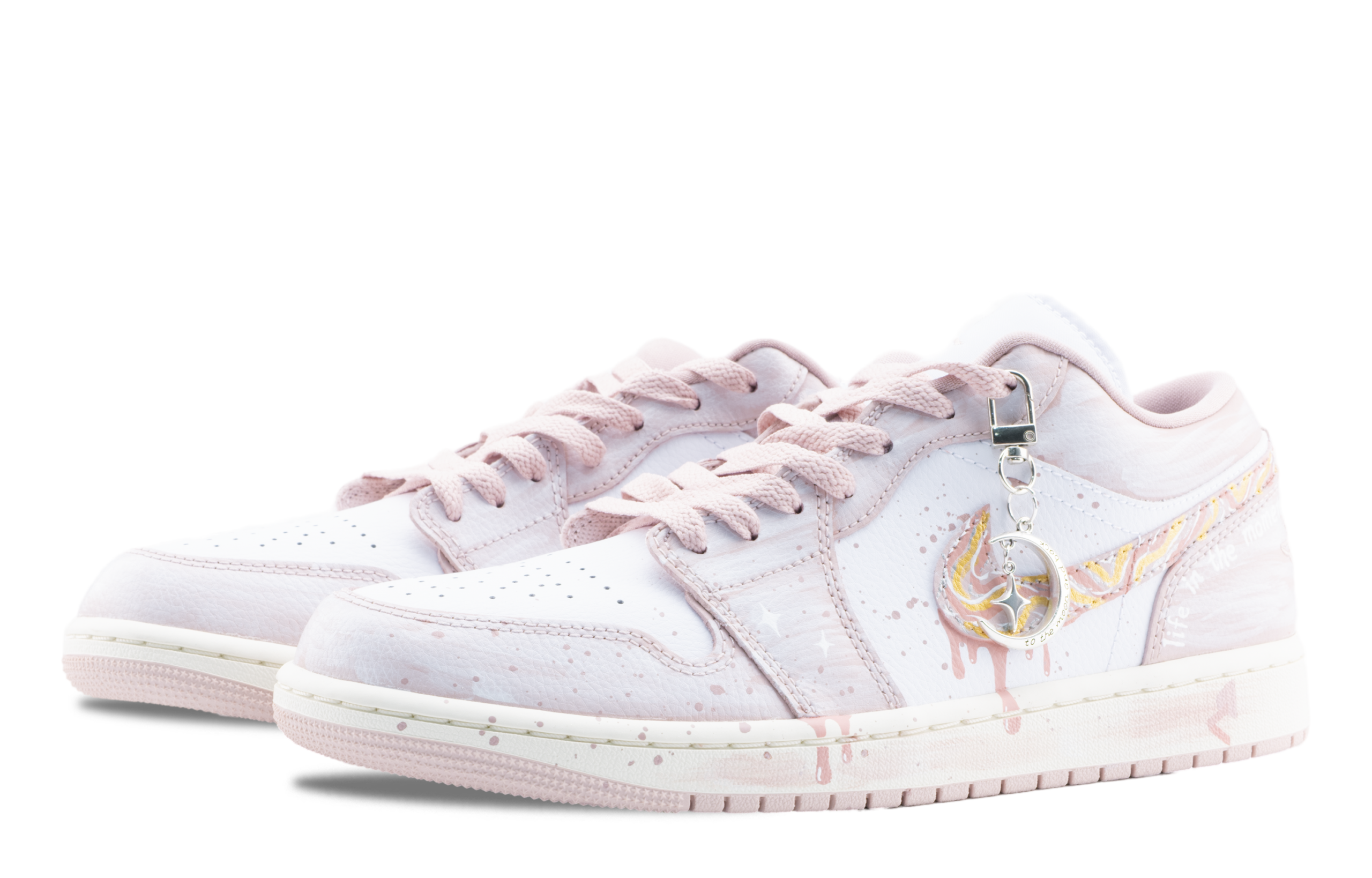 Jordan Air Jordan 1 Moonlight Sonata Slip Resistant Abrasion Resistant Low top Vintage Basketball Shoes Unisex