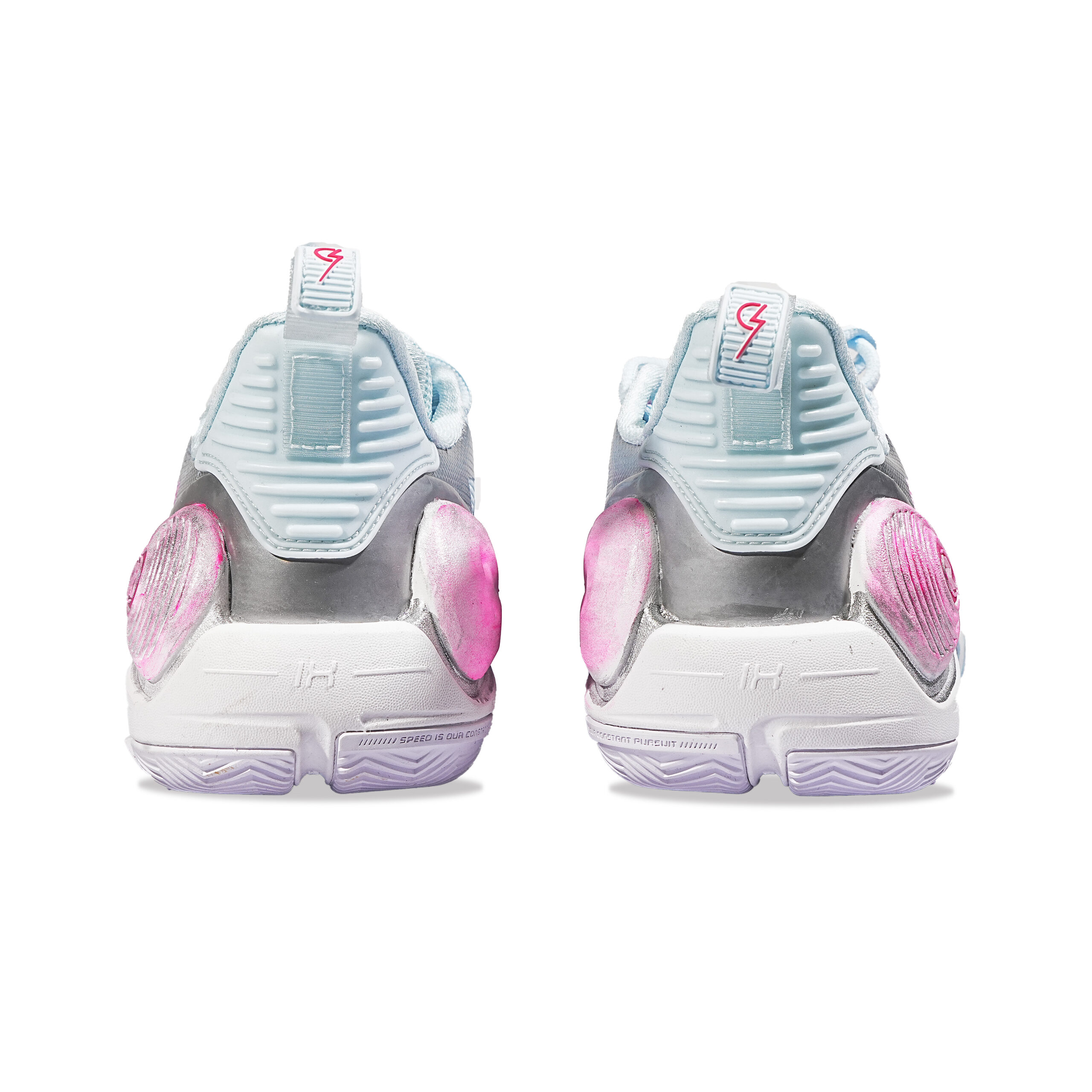 Li Ning Speed 9 Abrasion Resistant Rebound Abrasion Resistant Rebound Low top Basketball Shoes Men’s Pink White