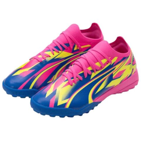 PUMA Ultra Match Soccer Shoes Men’s Pink Blue Yellow