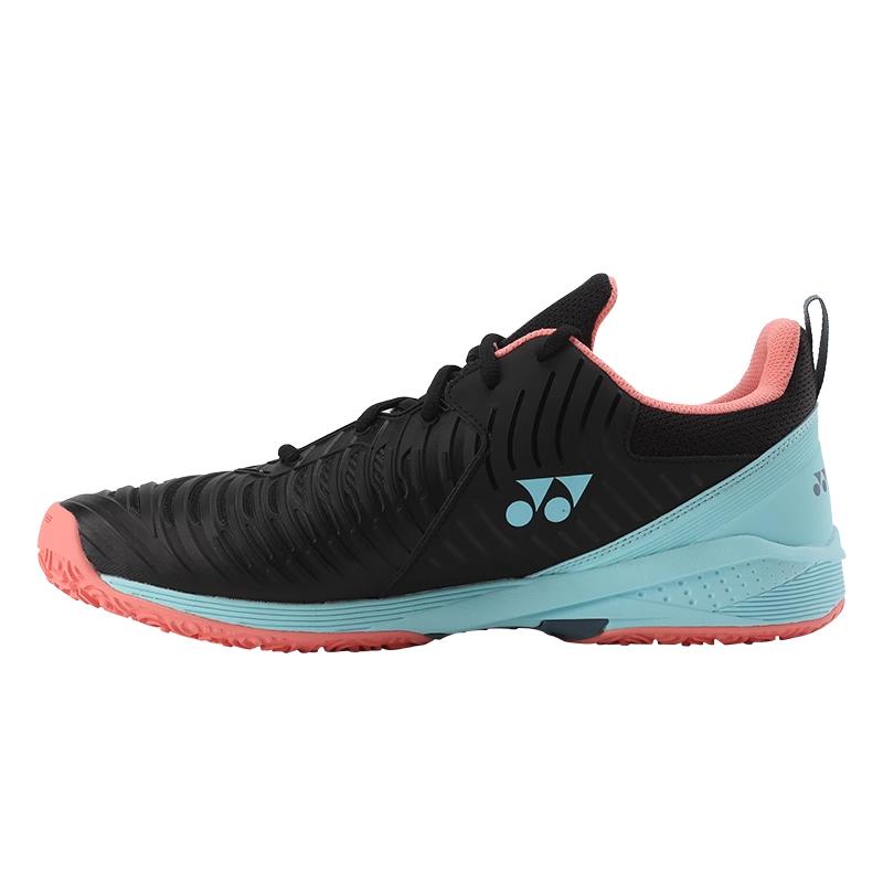 YONEX Comfortable Breathable Low top Tennis Shoes Unisex Black Sky Blue