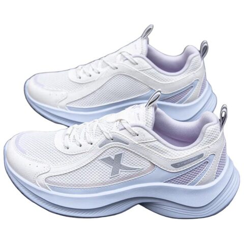 XTEP Abrasion Resistant Breathable Rebound Low top Casual Running Shoes Women’s White Blue Purple