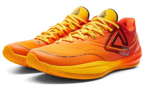 PEAK Light And Agile 3.0 Basketball Shoes Men’s Low Top Orange Yellow