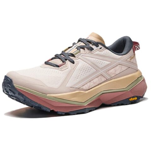 Anta Slip Resistant Abrasion Resistant Cushioning Low top Carbon Plate Trail Running Shoes Women’s White Brown