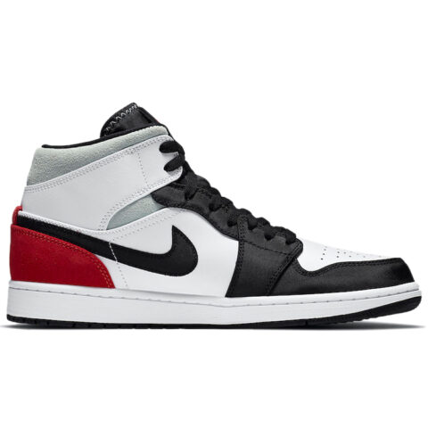 Jordan Air Jordan 1 Cushioning Slip Resistant Mid top Vintage Basketball Shoes Men’s White Red
