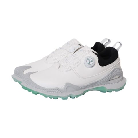 Xceo1996 Cushioning, Non Slip, And Waterproof Low top Golf Shoes Unisex White Green