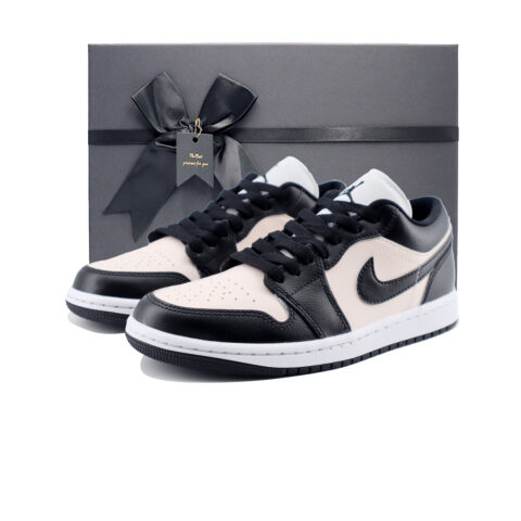 Jordan Air Jordan 1 Chuangyi Slip Resistant Abrasion Resistant Low top Vintage Basketball Shoes Unisex Black Pink