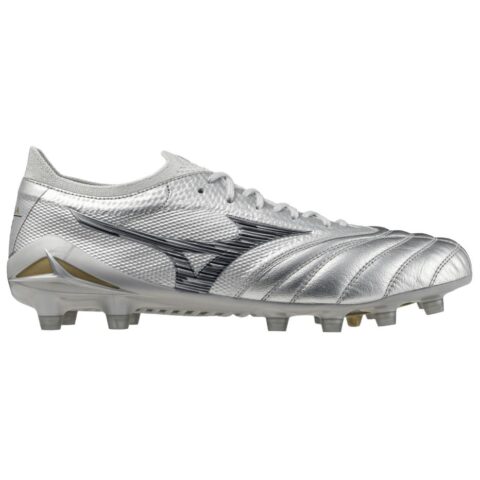 Mizuno Morelia Neo 4 FG Firm Ground TPU Slip Resistant Abrasion Resistant Soccer Shoes Unisex Silver
