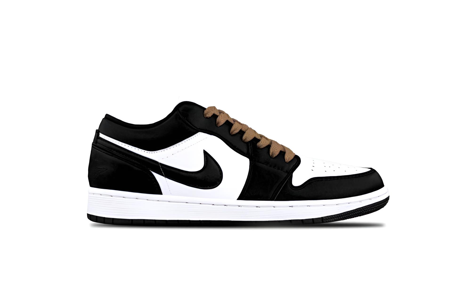 Jordan Air Jordan 1 Shadow Cushioning, Wear Resistant Low top Vintage Basketball Shoes Unisex Black White