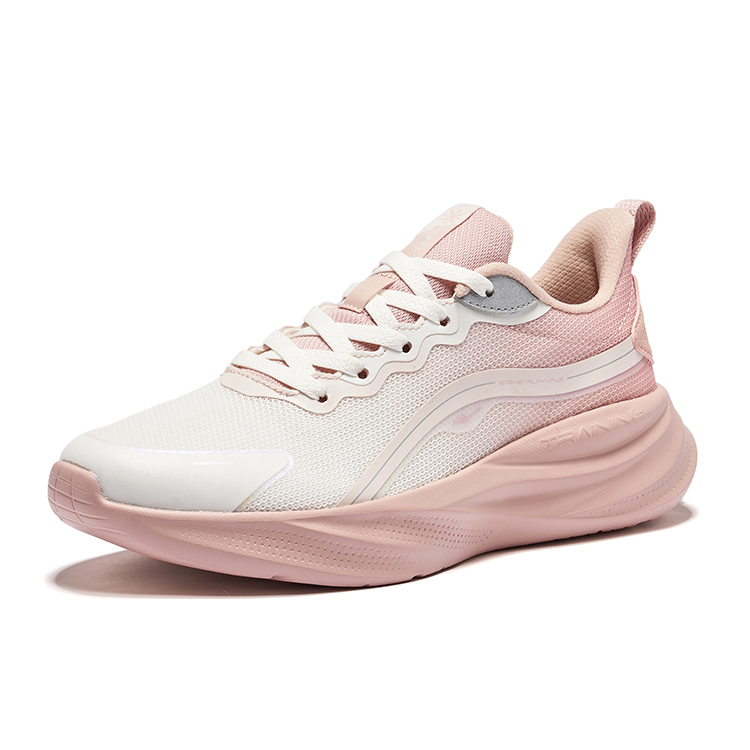 Erke Cushioning Breathable Rebound Low top Casual Running Shoes Women’s Pink White
