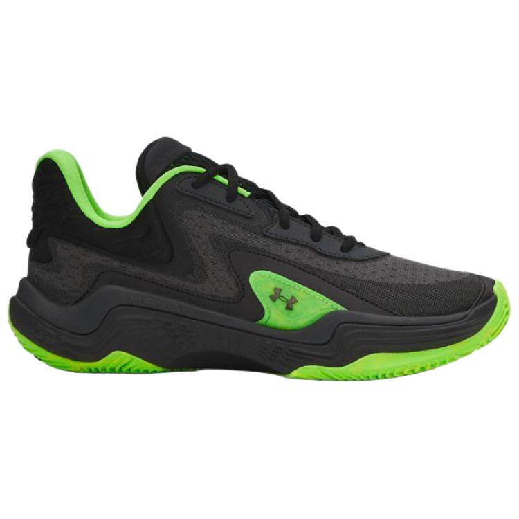 Under Armour Spawn 7 Breathable Lightweight Breathable And Lightweight Basketball Shoes Unisex Black Green