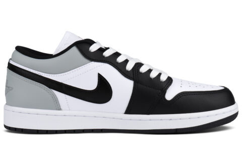 Jordan Air Jordan 1 Abrasion Resistant Low top Vintage Basketball Shoes Unisex Black Gray