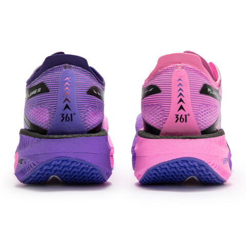 361° Flame 3 Low top Marathon Sprint Running Shoes Unisex Pink Purple Mismatched
