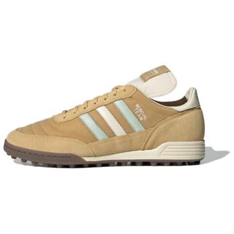 Adidas Originals Mundial Team Comfortable And Lightweight Abrasion Resistant Soccer Shoes Unisex Light Brown