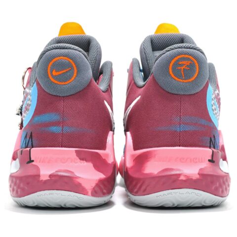 Nike KD Trey 5 IX Cushioning Slip Resistant Abrasion Resistant Breathable Mid top Basketball Shoes Unisex Blue Pink