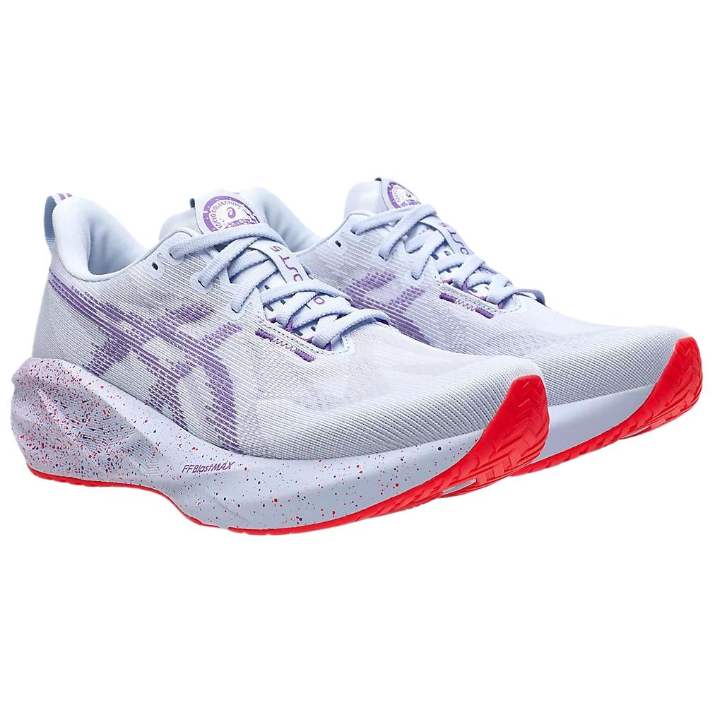 ASICS NOVABLAST 5 Cushioning Breathable Support Casual Long Distance Running Sprint Running Shoes Men’s White Purple