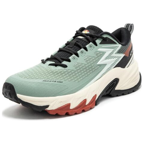 361° Cushioning Abrasion Resistant Cushioning, Wear Resistant Low top Trail Running Shoes Men’s Green Red Black