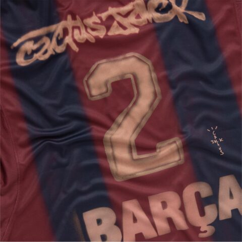 Nike Fc Barcelona X Cactus Jack Retro 2000/01 Home Skeleton Jersey