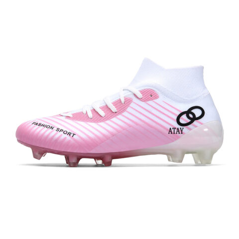 ATAY Slip Resistant Abrasion Resistant Slip Resistant Abrasion Resistant Soccer Shoes Unisex Pink