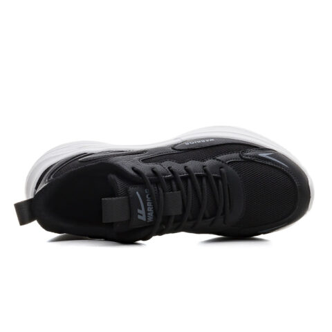 Warrior Low top Casual Sprint Running Shoes Unisex Black White