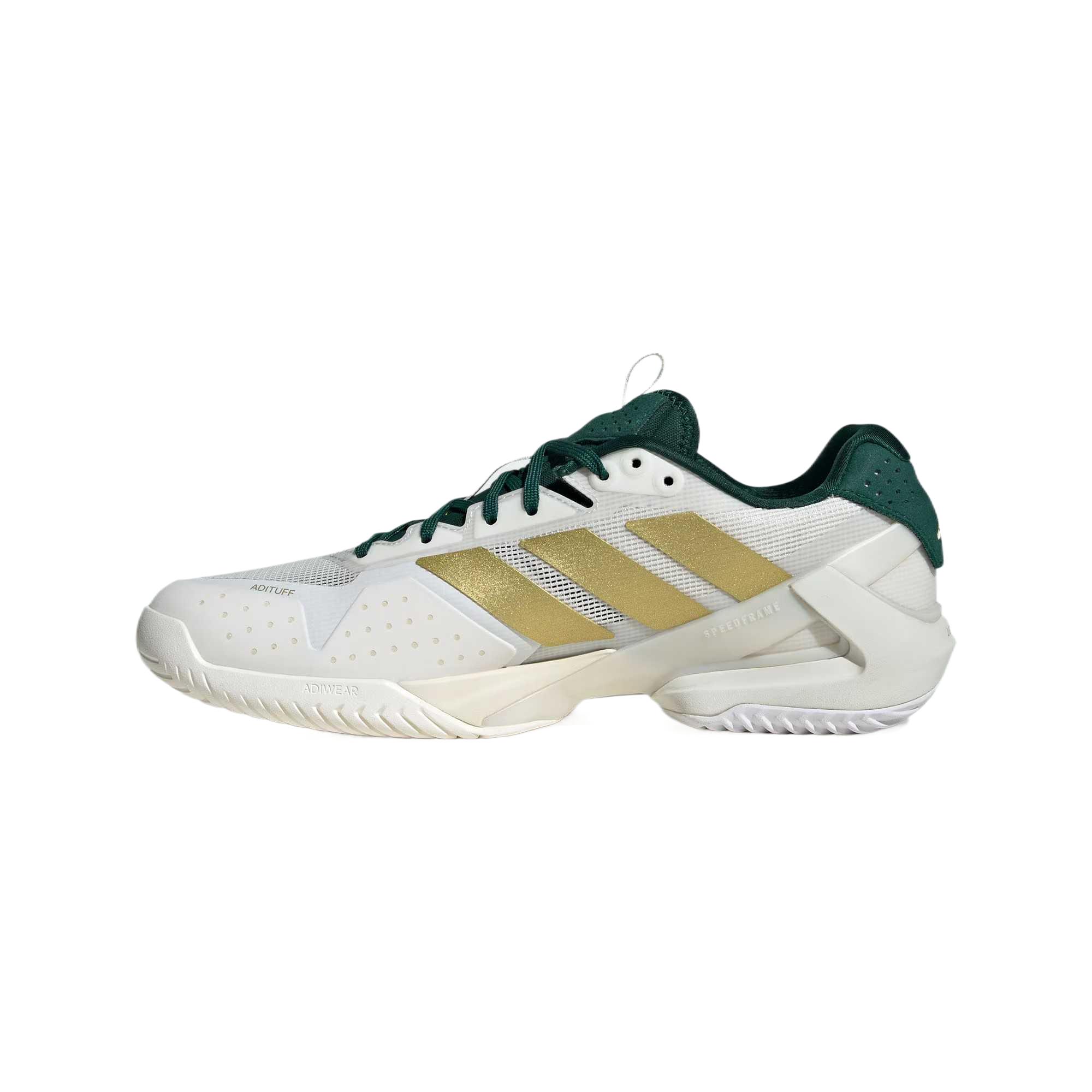 Adidas Adizero Ubersonic 5 Slip Resistant, Abrasion Resistant, Breathable Low top Tennis Shoes Men’s Bright White