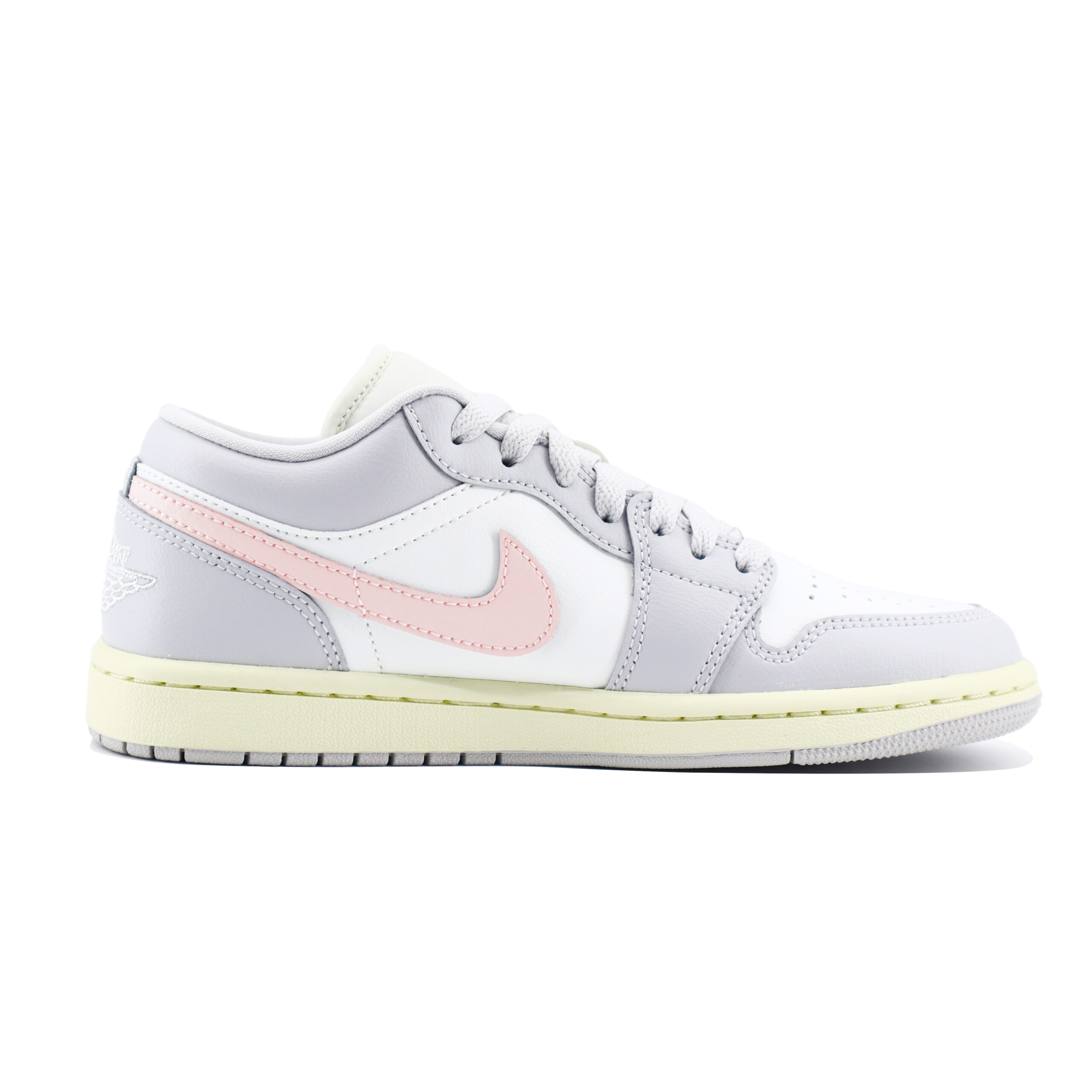 Jordan Air Jordan 1 Chuangyi Slip Resistant Abrasion Resistant Low top Vintage Basketball Shoes Unisex White Pink