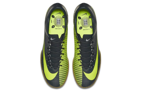 Nike IC/in Leather Cushioning Slip Resistant Abrasion Resistant Soccer Shoes Men’s Black Green