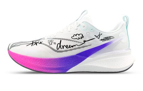 Li Ning Red Hare 8PRO Cushioning Breathable Rebound Low top Marathon Running Shoes Unisex White Black Purple