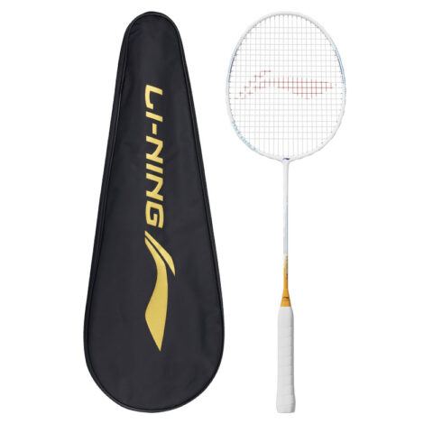Li Ning Thunder 08 Badminton Rackets Control Type All around Defense Entry level 665mm Unisex 2U/G5 White Brown