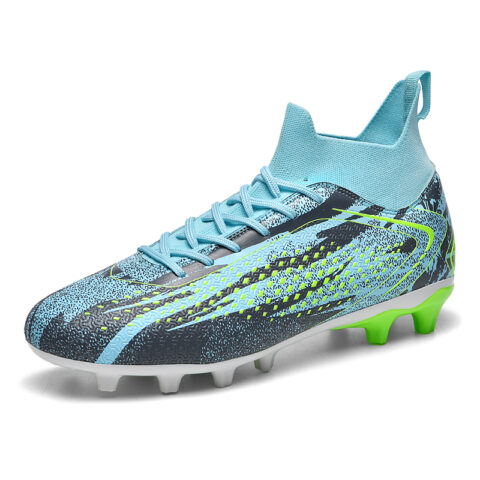 JINLAIKE Soccer Shoes Unisex Mid Top Aqua