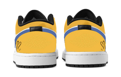 Jordan Air Jordan 1 Bumblebee Abrasion Resistant Low top Vintage Basketball Shoes Women’s White Yellow