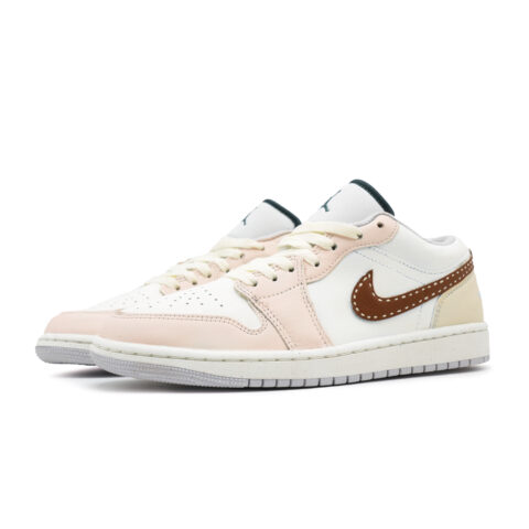 Jordan Air Jordan 1 Macaron Leather Abrasion Resistant Abrasion Resistant Low top Vintage Basketball Shoes Unisex