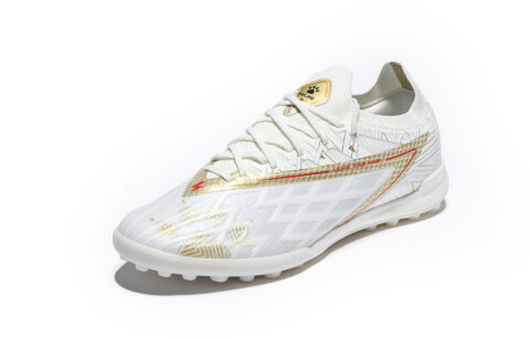 KELME Shadow 1.5 TF Turf Slip Resistant Abrasion Resistant Soccer Shoes Unisex White Gold