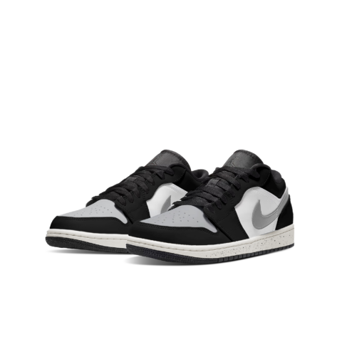 Jordan Air Jordan 1 Low top Vintage Basketball Shoes Unisex Black White Gray
