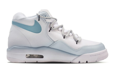 Nike Flight Legacy Snake Shadow Dreamy Anti-Slip Wear-Resistant Mid-Top Vintage Basketball Shoes Unisex Light Blue