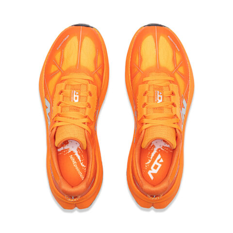 Li Ning Cushioning Slip Resistant Abrasion Resistant Rebound Low top Trail Running Shoes Unisex Burnt Orange