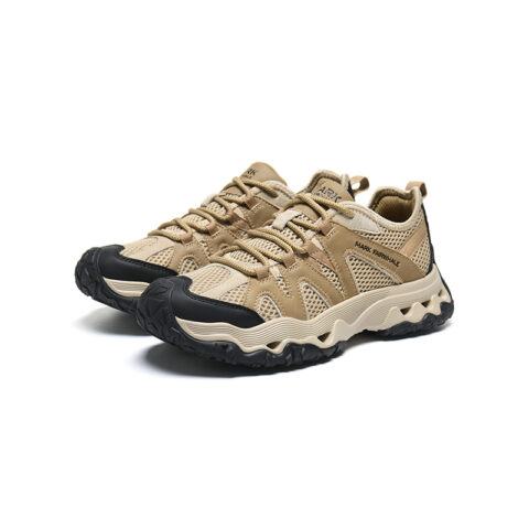 FAIRWHALE Textile, Synthetic Leather Low top Hiking Shoes Men’s