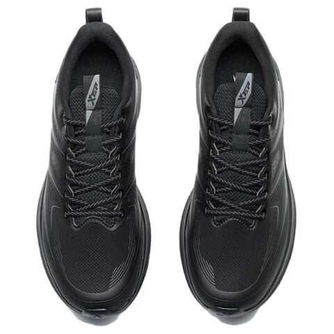 XTEP Cushioning Slip Resistant Abrasion Resistant Low top Casual Running Shoes Men’s Black Gray